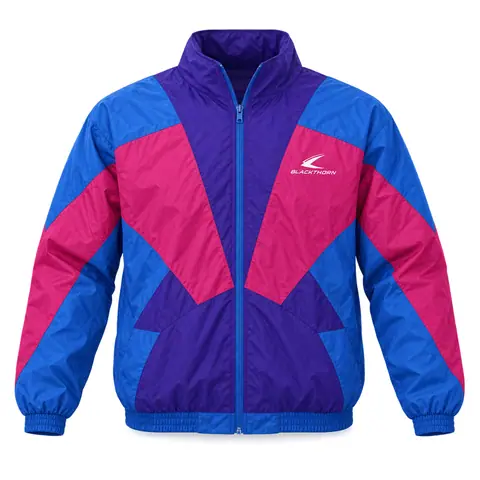 90s Colour-Block Shell Suit Jacket — custom streetwear by Blackthorn World