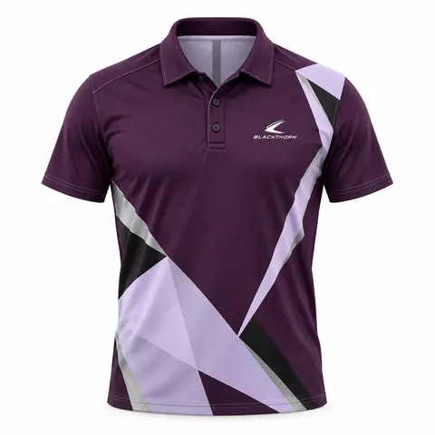 Amethyst Facet Padel Polo Shirt — Teamwear · Padel wear by Blackthorn World