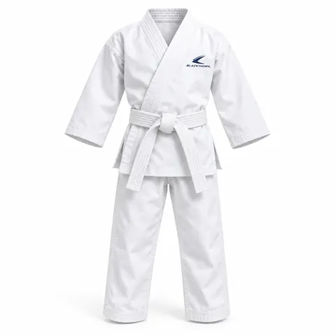 Arctic White Kids Single-Weave Gi — Fightwear · BJJ gis by Blackthorn World