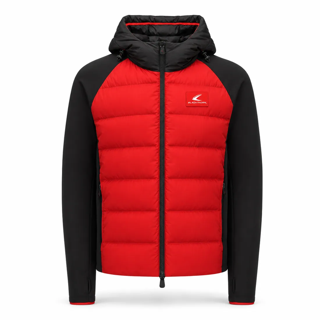 Baffle Down Hybrid Hoodie — custom outerwear made to order by Blackthorn World