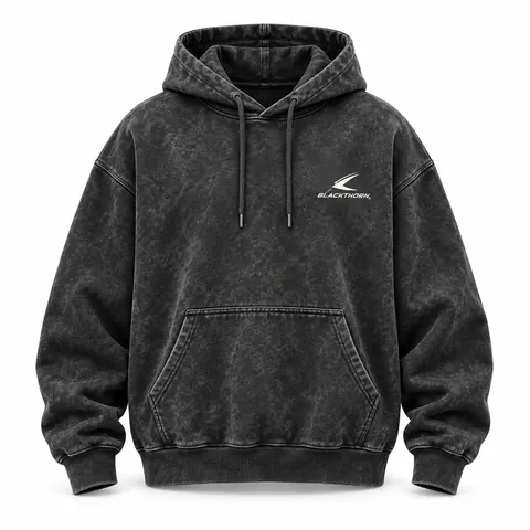 Black Acid Wash Oversized Hoodie — Streetwear · Hoodies & sweatshirts by Blackthorn World