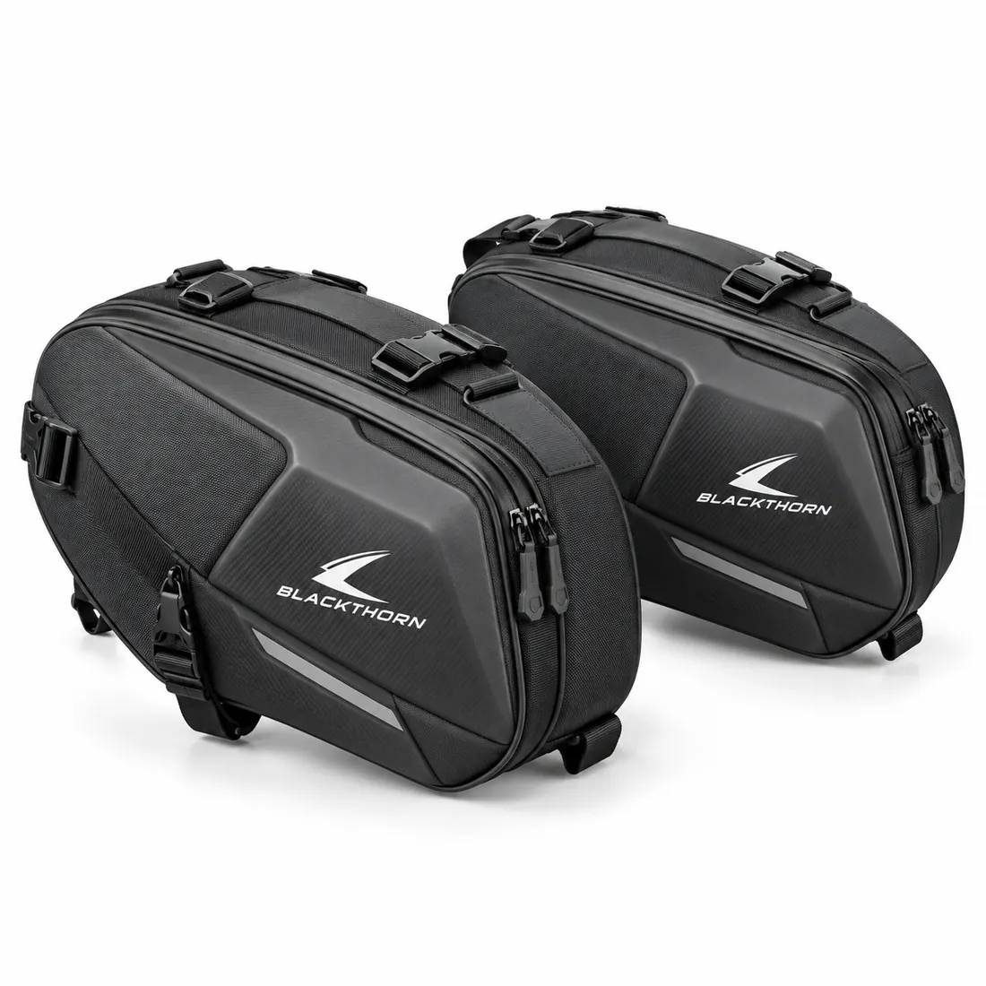 Black Aero Hard-Shell Saddle Bags — saddle bags & waist bags by Blackthorn World