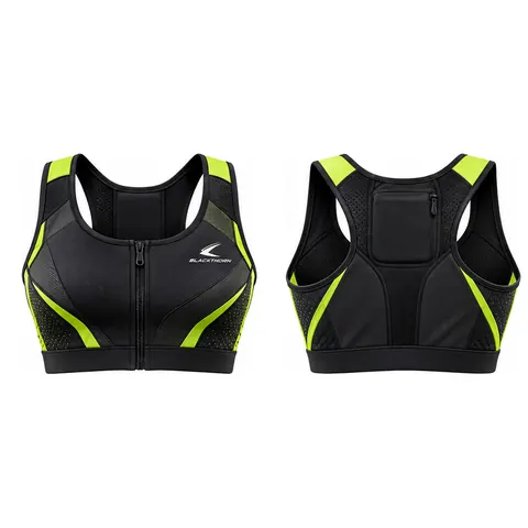 Black Volt Front-Zip GPS Tracking Vest — front and back