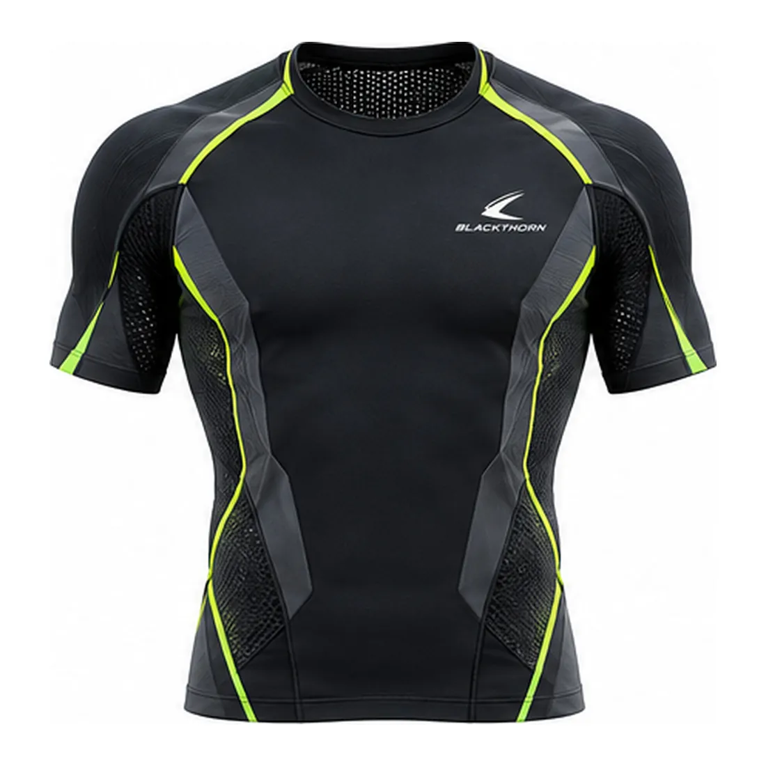 Black Volt GPS-Pocket Compression Base Layer — GPS vests & base layers by Blackthorn World, front view