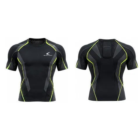 Black Volt GPS-Pocket Compression Base Layer — front and back