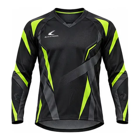 Black Volt Long-Sleeve Motocross Jersey — Motocross kits by Blackthorn World