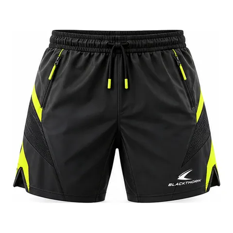Black Volt Padel Shorts with Lime Side Vents — Padel wear by Blackthorn World