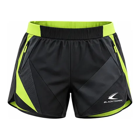Black Volt Scallop-Hem Pickleball Shorts — Pickleball wear by Blackthorn World