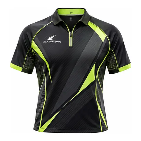 Black Volt Zip-Neck Pickleball Jersey — Pickleball wear by Blackthorn World