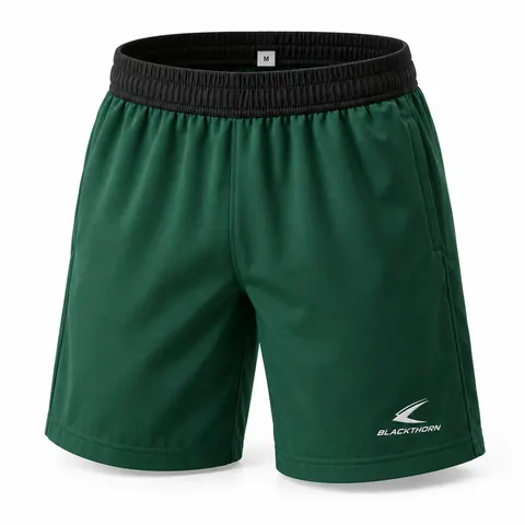 Bottle Green School Shorts with Black Waistband — custom schoolwear by Blackthorn World