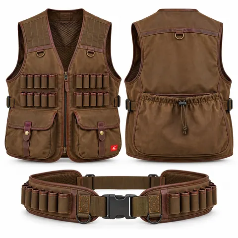 Brown Field Shell Vest & Belt Set — Hunting & Tactical · Packs, gloves & accessories by Blackthorn World