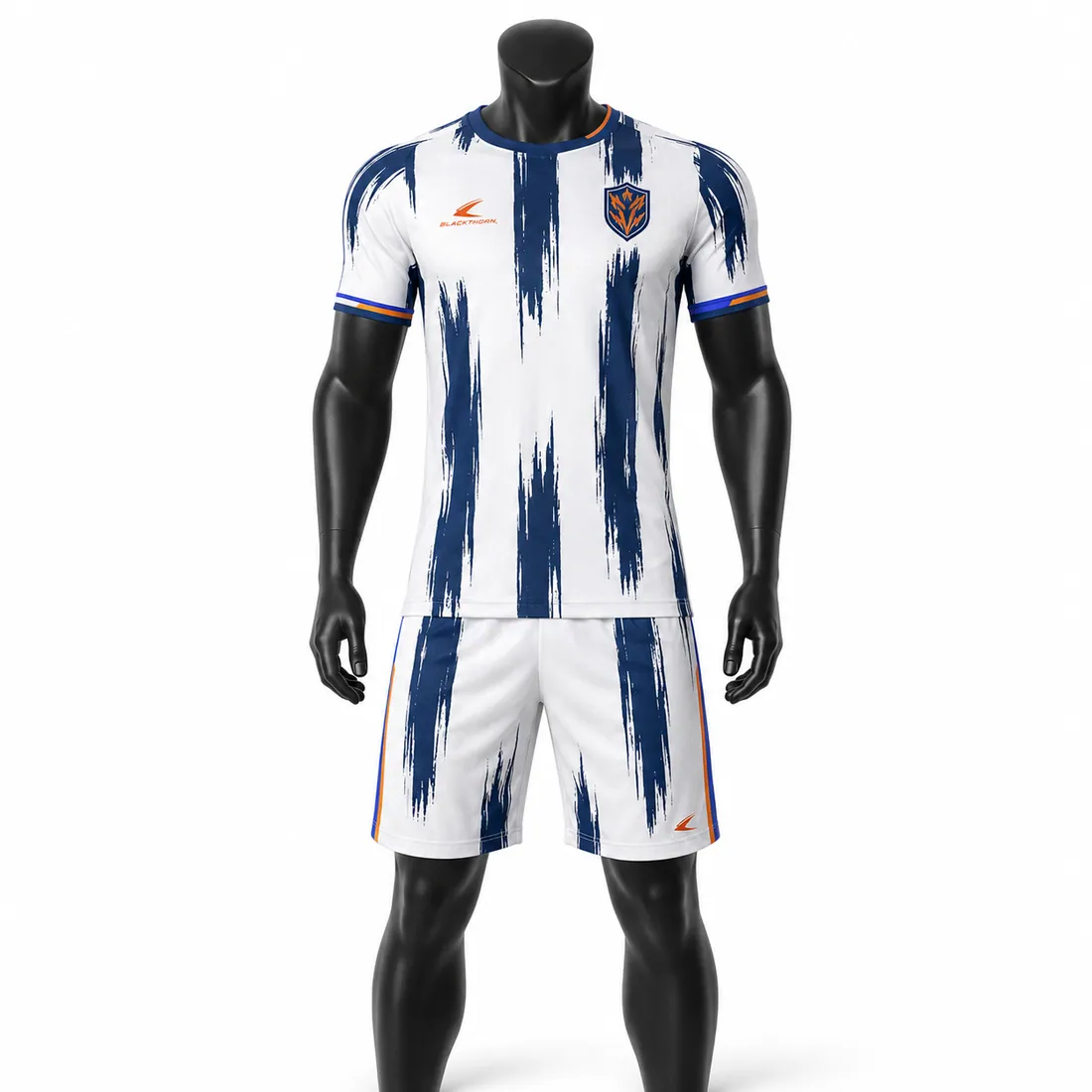 Brushstroke Stripe Football Kit — custom teamwear made to order by Blackthorn World