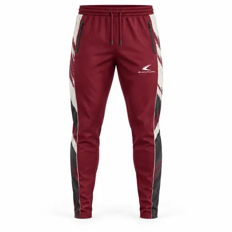 Burgundy Brushstroke Coach Training Pants — Teamwear · Training wear & midlayers by Blackthorn World