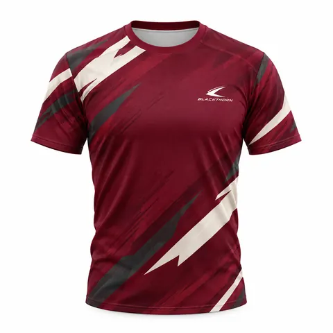 Burgundy Brushstroke Pickleball Jersey — Teamwear · Pickleball wear by Blackthorn World