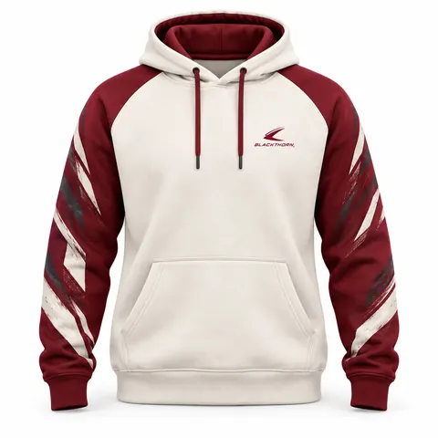 Burgundy Brushstroke Fight Team Hoodie — Fightwear · Fight team & wrestling wear by Blackthorn World