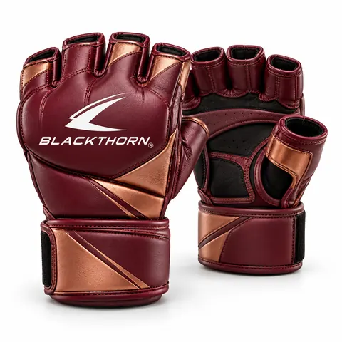Burgundy Copper Heritage MMA Gloves — MMA gloves & protective gear by Blackthorn World