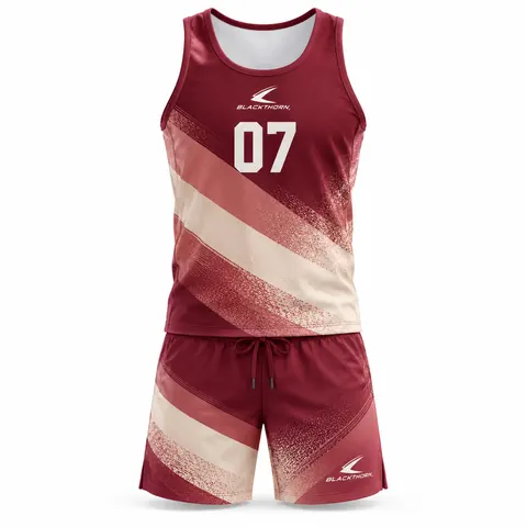 Burgundy Strata Beach Volleyball Set — Teamwear · Volleyball uniforms by Blackthorn World
