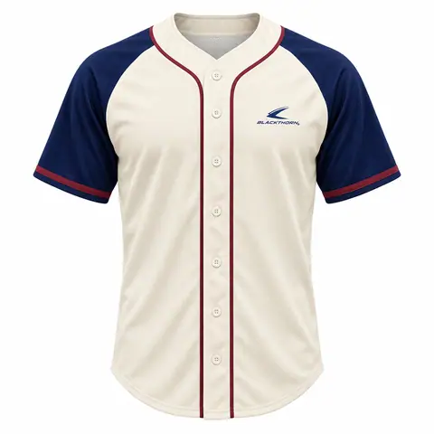 Button-Front Baseball Jersey — view 2