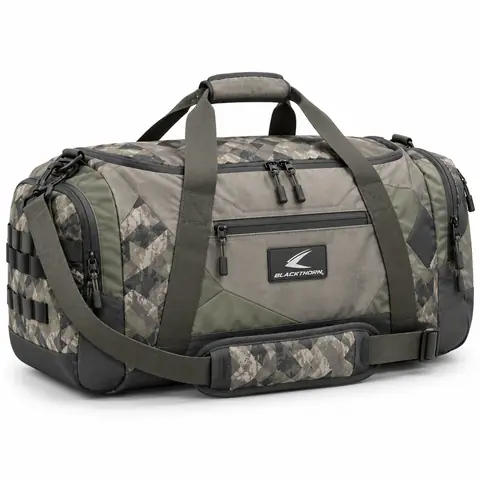 Camo Duffel & Camping Gear Bag — grey digital camo