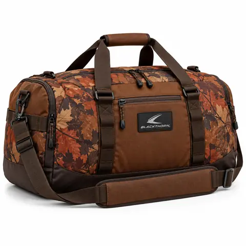 Camo Duffel & Camping Gear Bag — autumn leaf camo