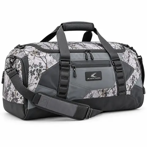 Camo Duffel & Camping Gear Bag — snow camo
