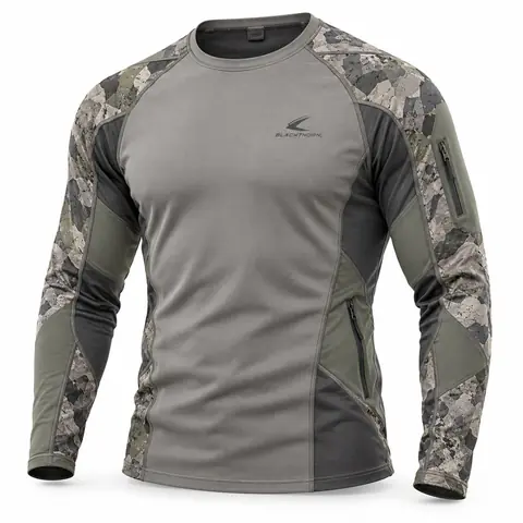 Camo Hunting Base Layer Top — custom camo hunting base layer by Blackthorn World