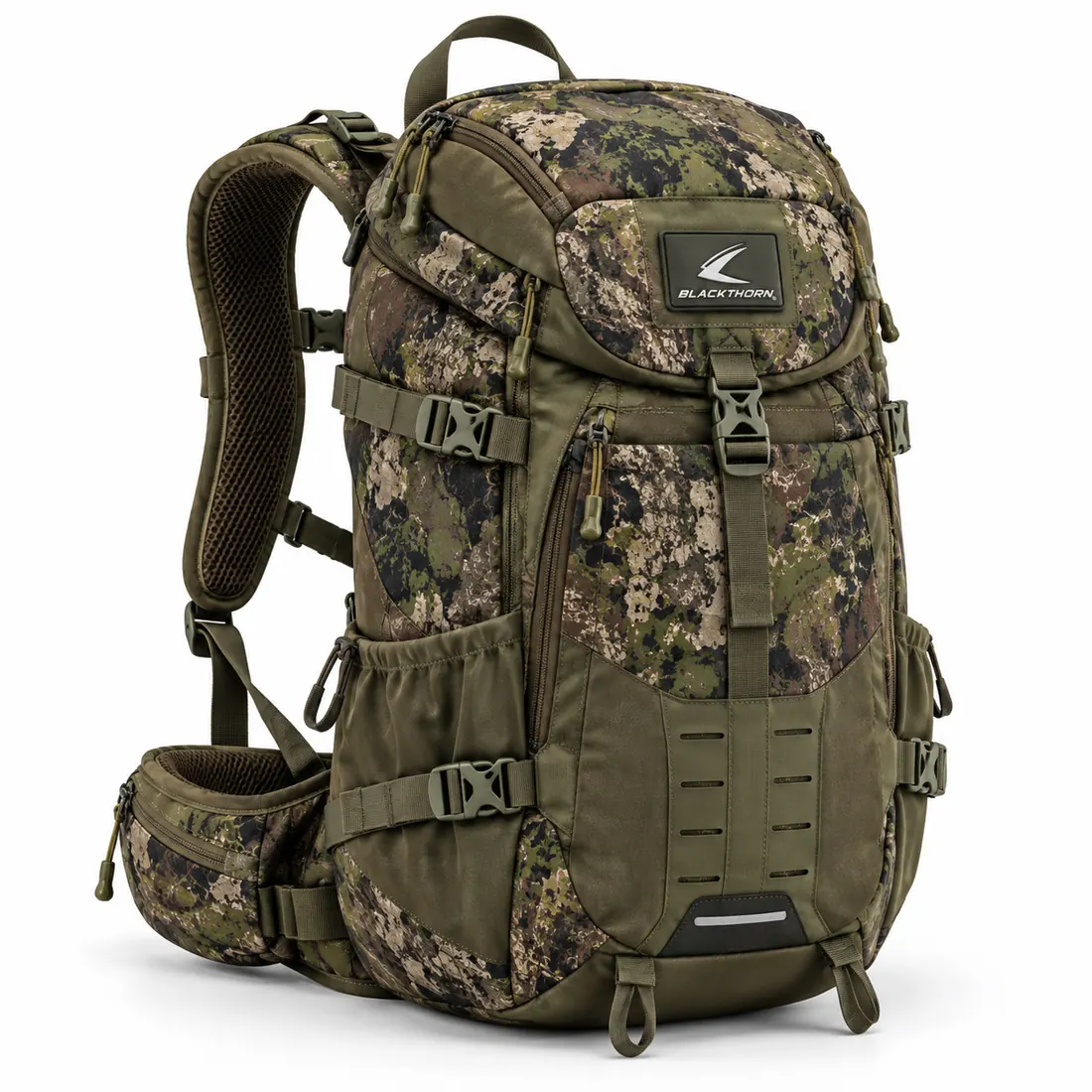 Camo Hunting Daypack — custom camo hunting daypack made to order by Blackthorn World — woodland green camo