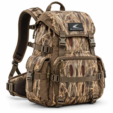 Camo Hunting Daypack — marsh reed camo