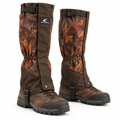 Camo Hunting Gaiters — Waterproof Leg Gaiters — autumn leaf camo