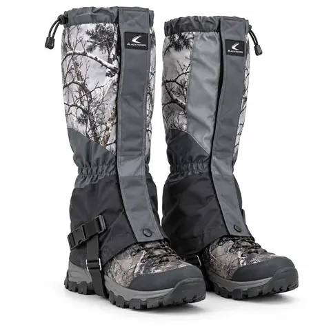Camo Hunting Gaiters — Waterproof Leg Gaiters — snow camo