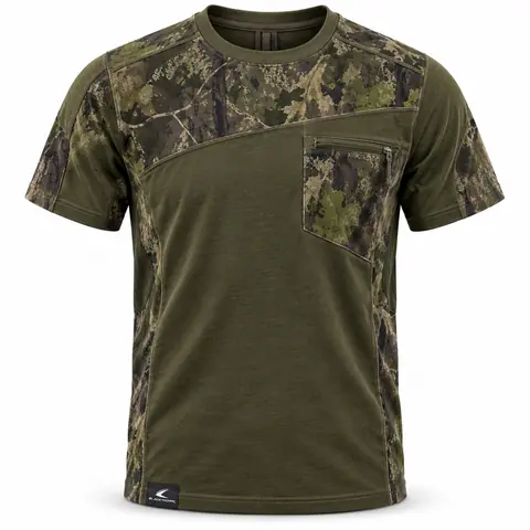 Camo Panel Hunting T-Shirt — custom camo hunting t-shirt by Blackthorn World