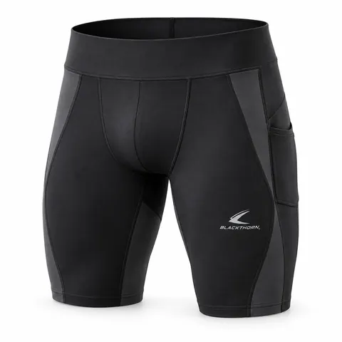 Carbon Panel Compression Racing Shorts — Activewear · Hyrox & Fitness Racing Wear by Blackthorn World