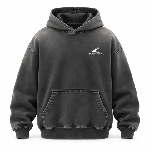 Charcoal Sun-Faded Oversized Hoodie — Streetwear · Hoodies & sweatshirts by Blackthorn World