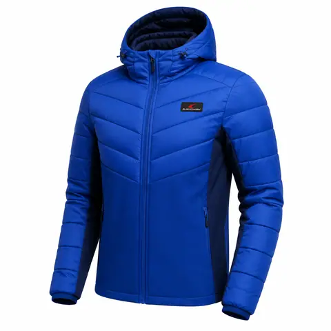 Chevron Quilted Hybrid Hooded Jacket — custom outerwear by Blackthorn World
