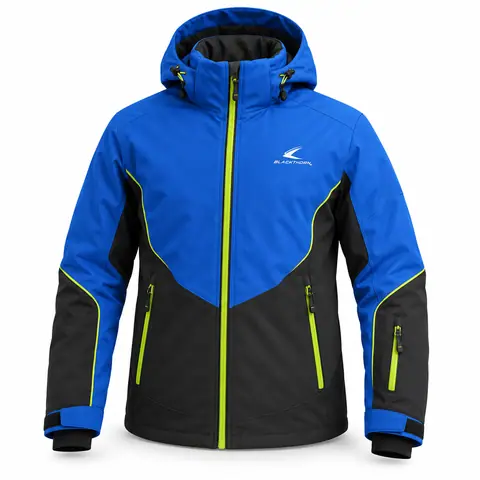 Chevron Colour-Block Ski Jacket — custom outerwear by Blackthorn World