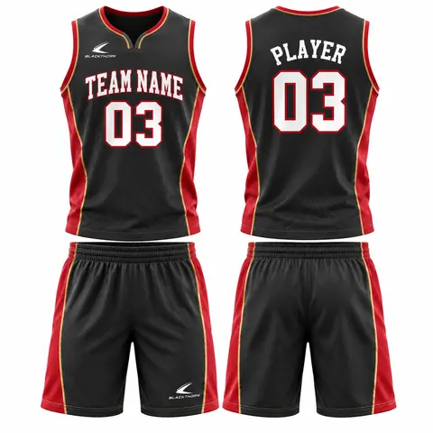 Classic Trim Basketball Uniform — Jersey & Shorts Set — custom club basketball uniform by Blackthorn World