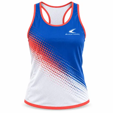 Cobalt Halftone Running Singlet