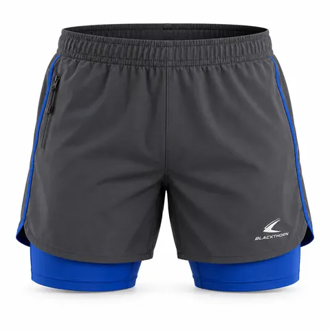 Cobalt Liner 2-in-1 Fitness Racing Shorts — Activewear · Hyrox & Fitness Racing Wear by Blackthorn World