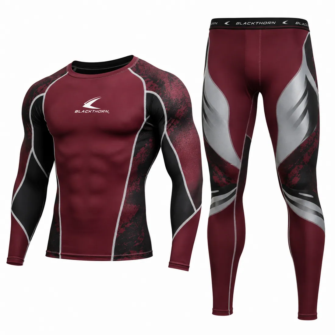 Sublimated Rash Guard and Spats Set — custom fightwear made to order by Blackthorn World