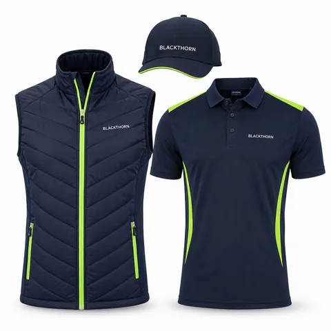 Corporate Golf Day Bundle Pack — Polo, Gilet & Cap — custom golf wear by Blackthorn World