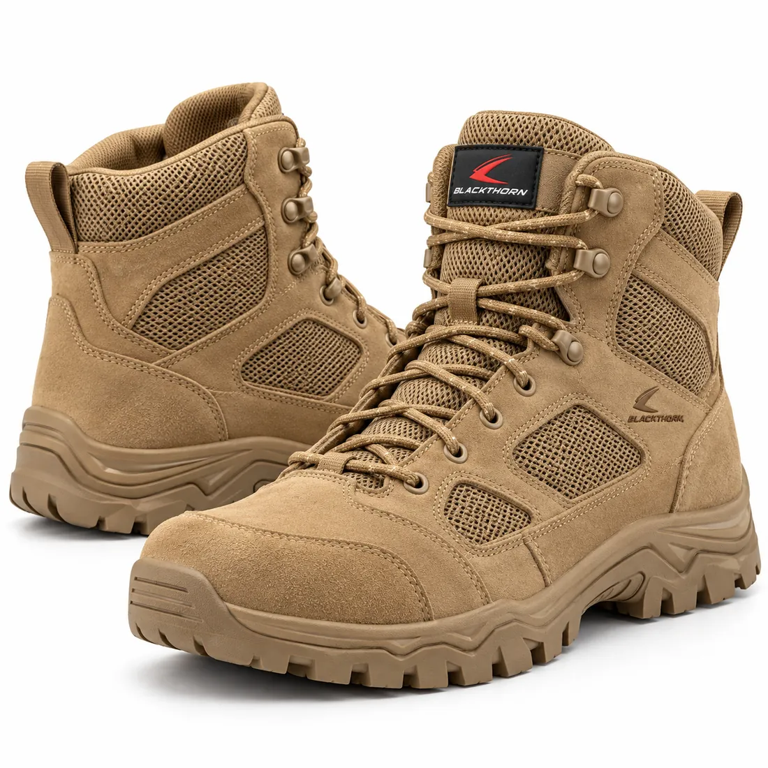 Coyote Suede & Mesh Mid Tactical Boots — hunting & tactical boots by Blackthorn World