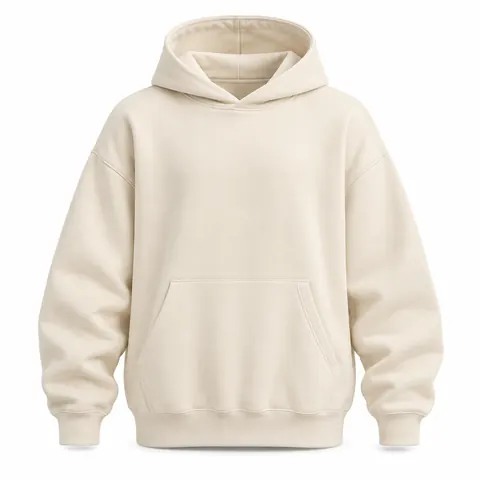 Cream Oversized Heavyweight Hoodie — wholesale blank hoodies by Blackthorn World