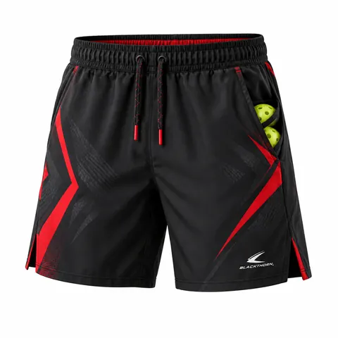 Crimson Strike Pickleball Shorts — Teamwear · Pickleball wear by Blackthorn World
