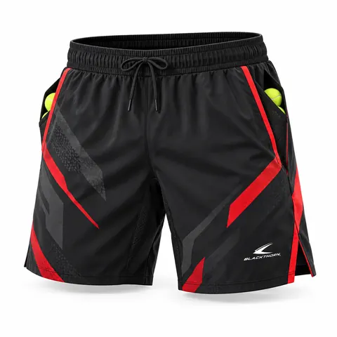 Crimson Strike Padel Shorts — Teamwear · Padel wear by Blackthorn World