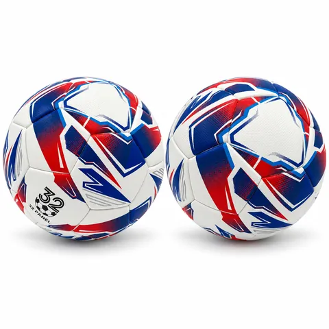 Custom 32-panel soccer ball — front and back