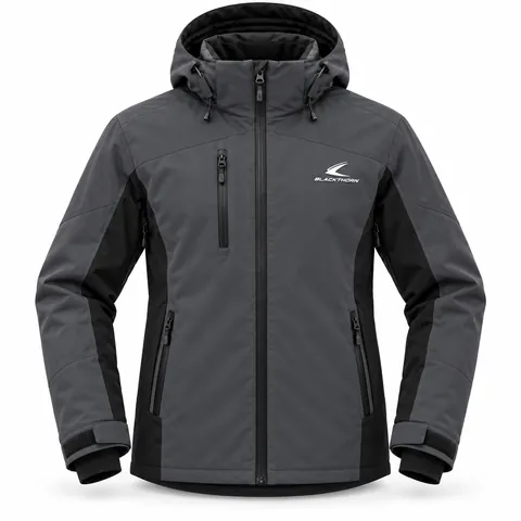 Hooded Ski Softshell Jacket — custom ski wear by Blackthorn World