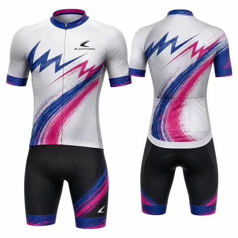 Graphic Sublimated Cycling Jersey and Bib Set — custom teamwear by Blackthorn World