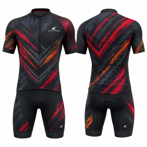 Graphic Sublimated Cycling Jersey and Bib Set — view 2