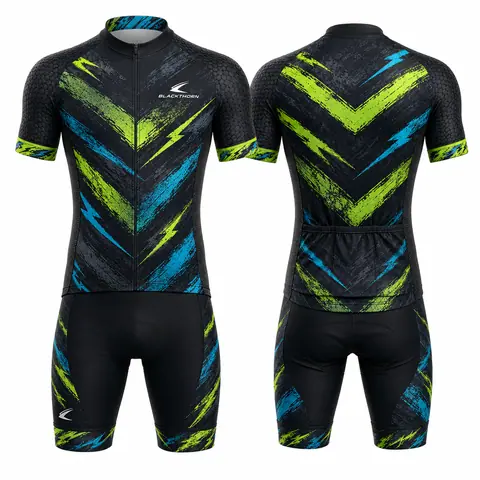 Graphic Sublimated Cycling Jersey and Bib Set — view 3