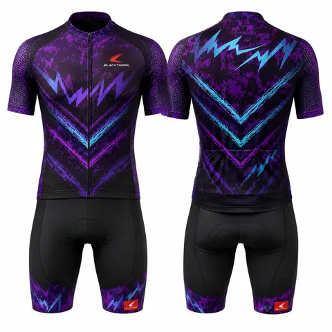 Graphic Sublimated Cycling Jersey and Bib Set — view 4